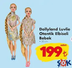 GOKİDY OYUNCAK DOLLYLAND LUVLİE OTANTİK ELBİSELİ BEBEK